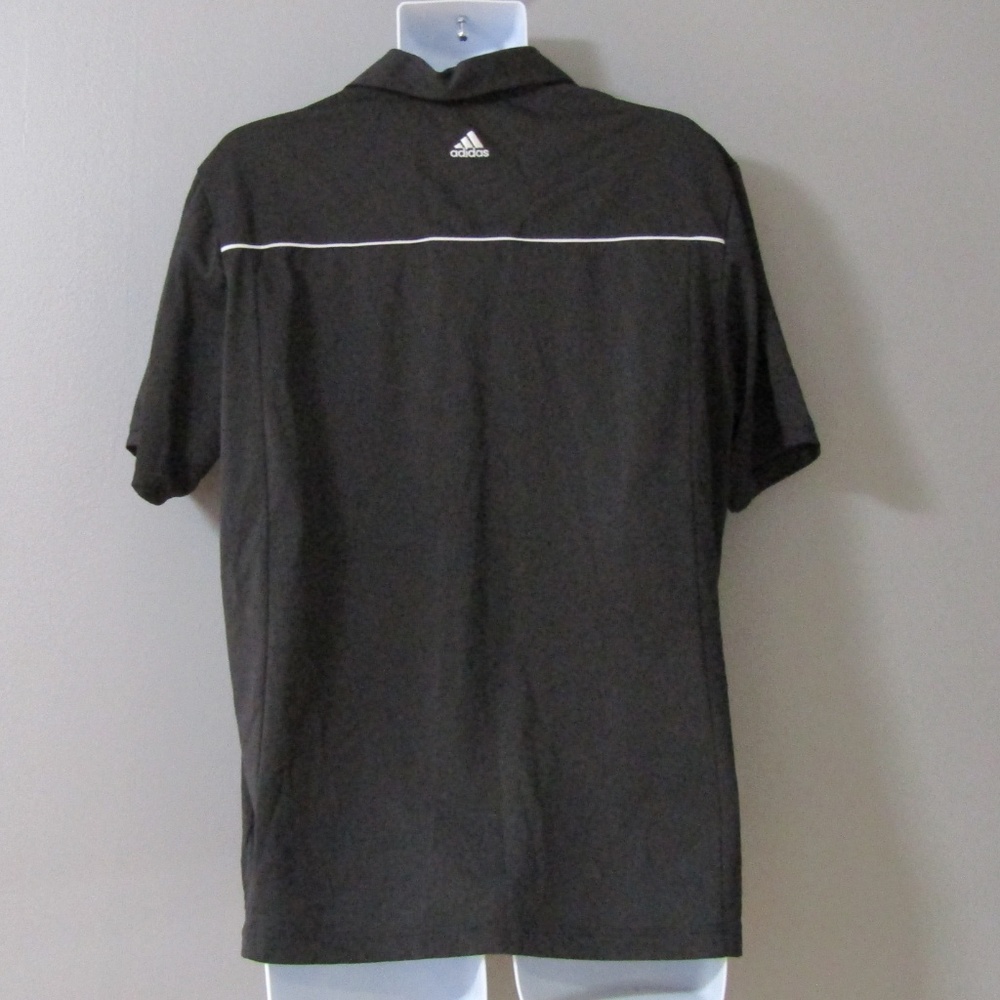 Adidas Climalite Black w/ White Polo Golf Shirt L - Picture 3 of 5